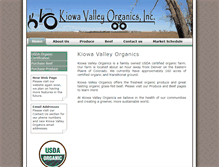 Tablet Screenshot of kiowavalleyorganics.com